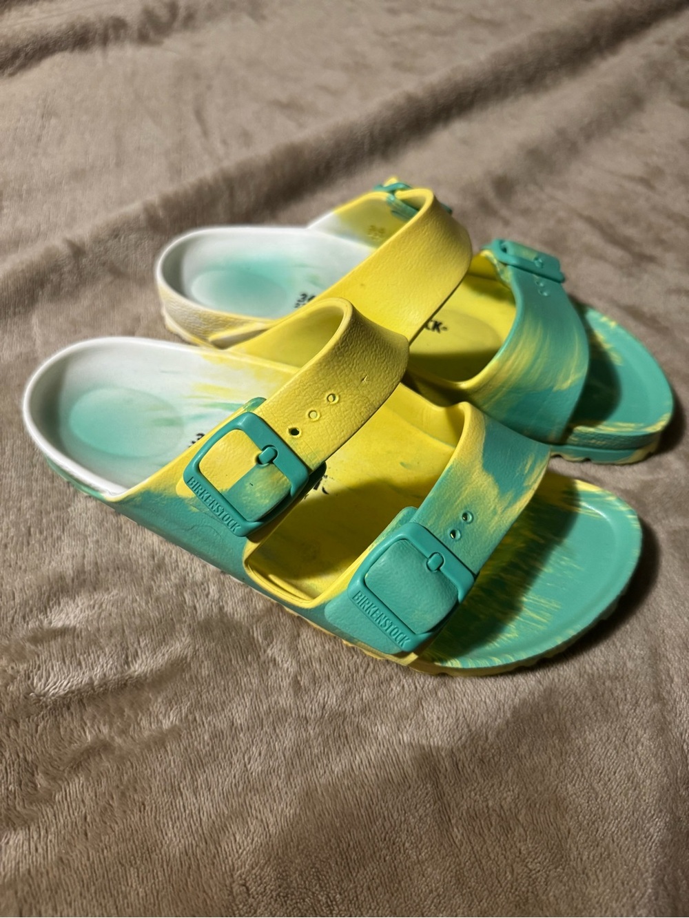 Birkenstock Yellow & Green EVA Sandals